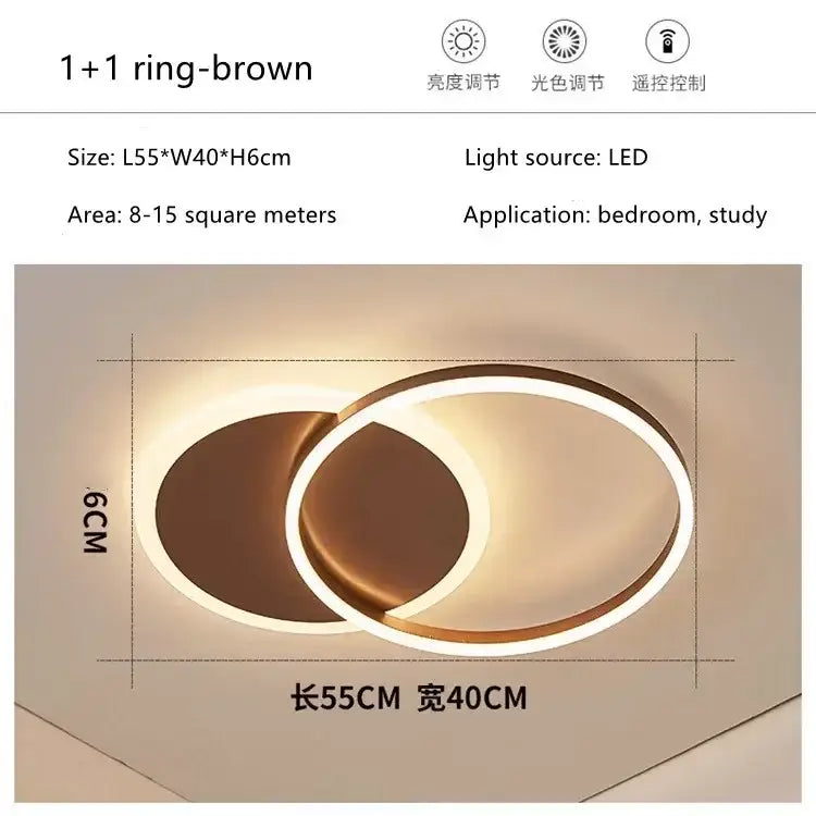 Modern gold led round ceiling chandelier for living room