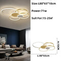 Modern gold & white led round ceiling chandelier living room light