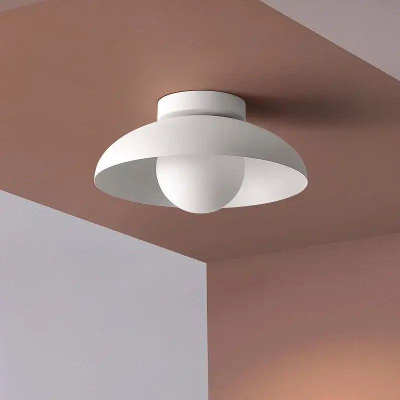 Modern minimalist white led round ceiling light bedroom fixture