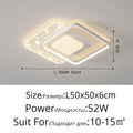 Modern white starry led round ceiling light – bedroom square panels