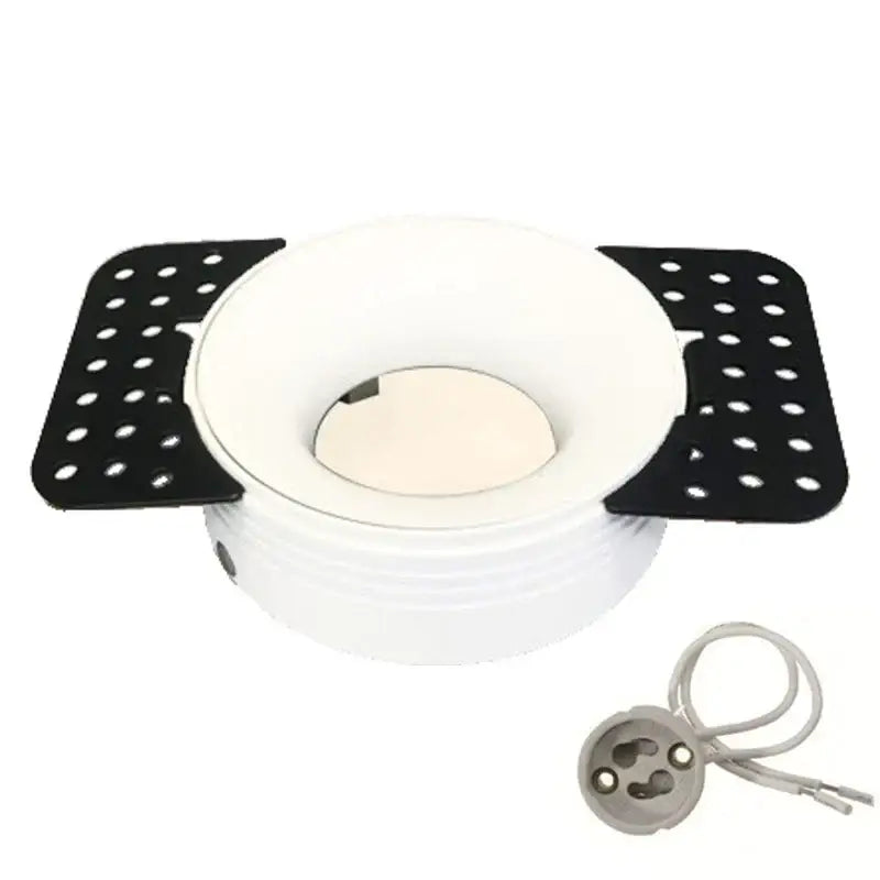 Modern white and gold round recessed ceiling mount – kitchen light set