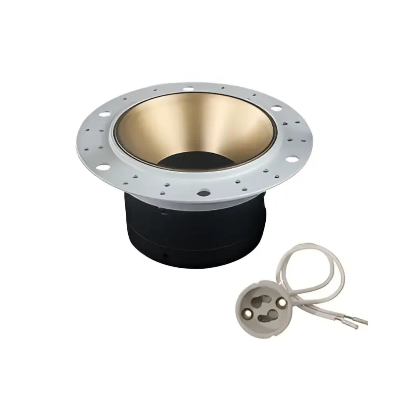 Modern white and gold round recessed ceiling mount – kitchen light set