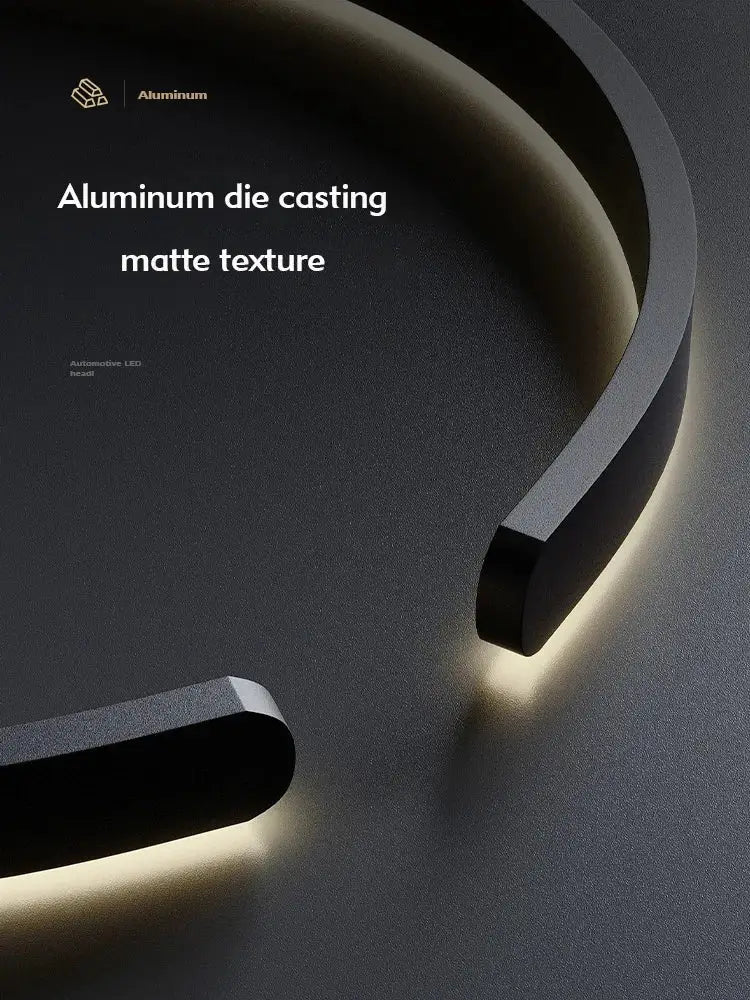 Modern minimalist led round ring chandelier for dining room