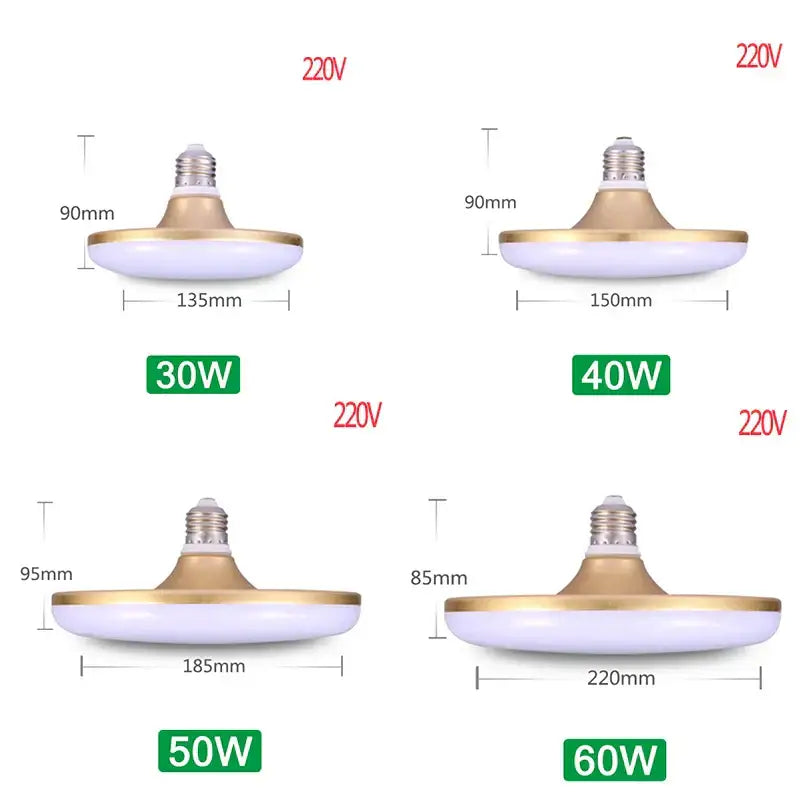 Modern white round ufo ceiling light bulb kitchen super bright indoor