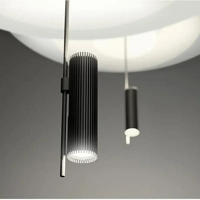 Modern white and black led saucer chandelier dining room pendant