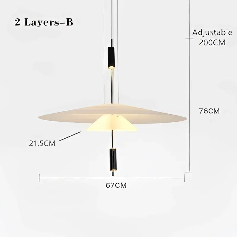 Modern white and black led saucer chandelier dining room pendant