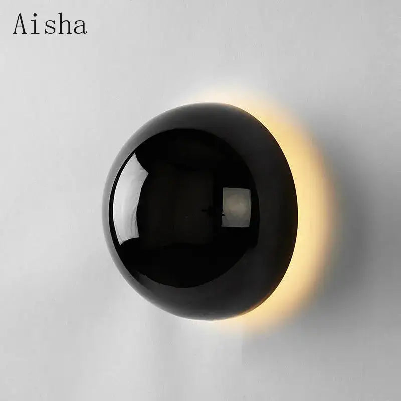 Scandinavian sconce wall lamp mirror – living room reflective decor