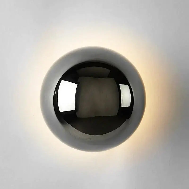 Scandinavian sconce wall lamp mirror – living room reflective decor