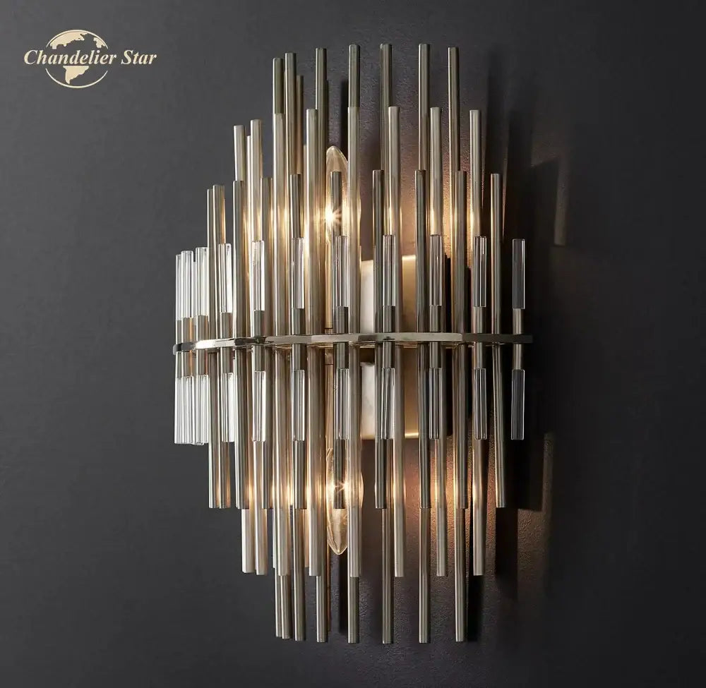 Modern chrome radial decorbites led sconce lamp for bedroom