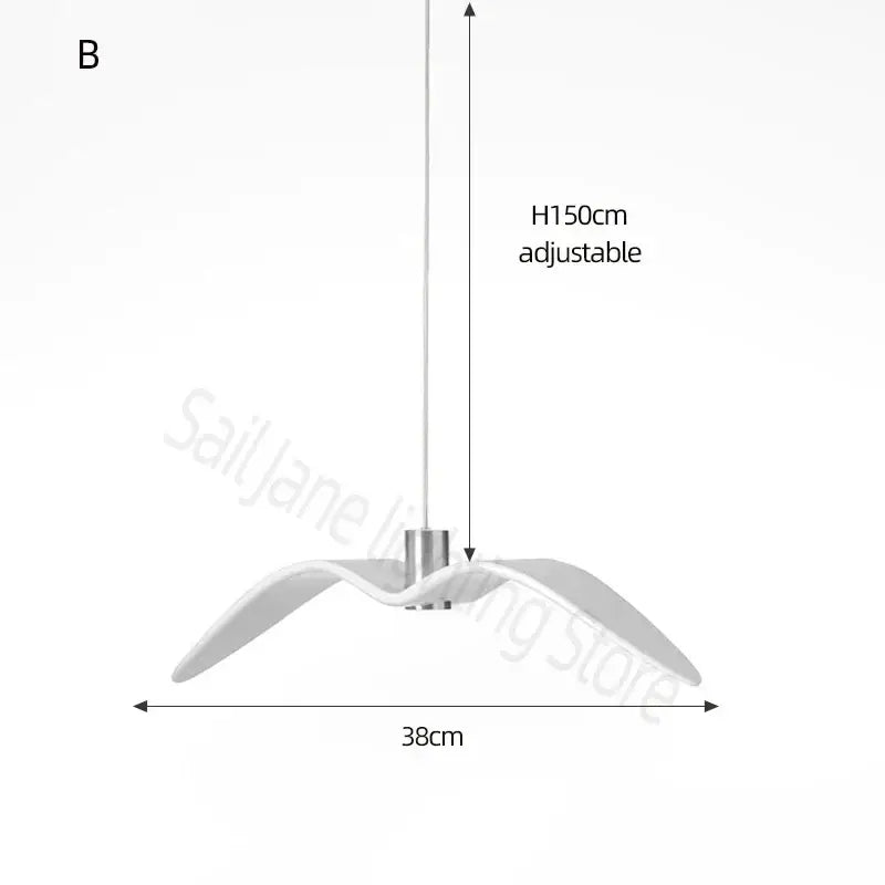 Modern white led seagull chandelier – dining room pendant light