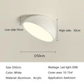 Modern white led semicircular ceiling light bedroom fixture