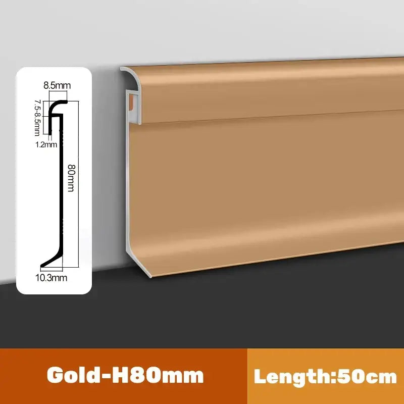 Modern black & gray led skirting line – living room wall trim