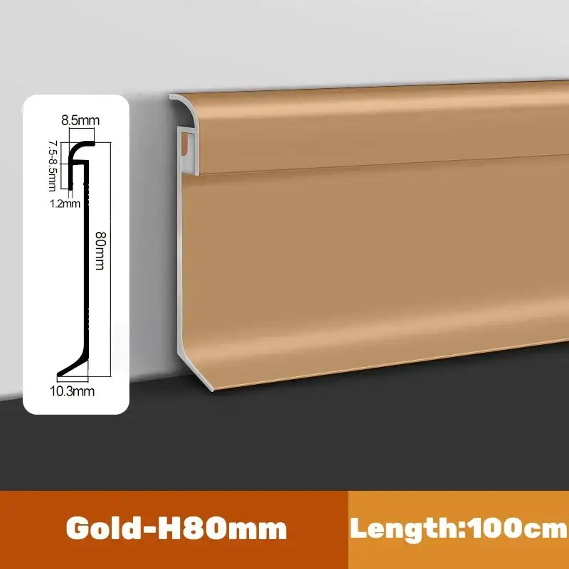 Modern aluminum led skirting line – living room wall decor