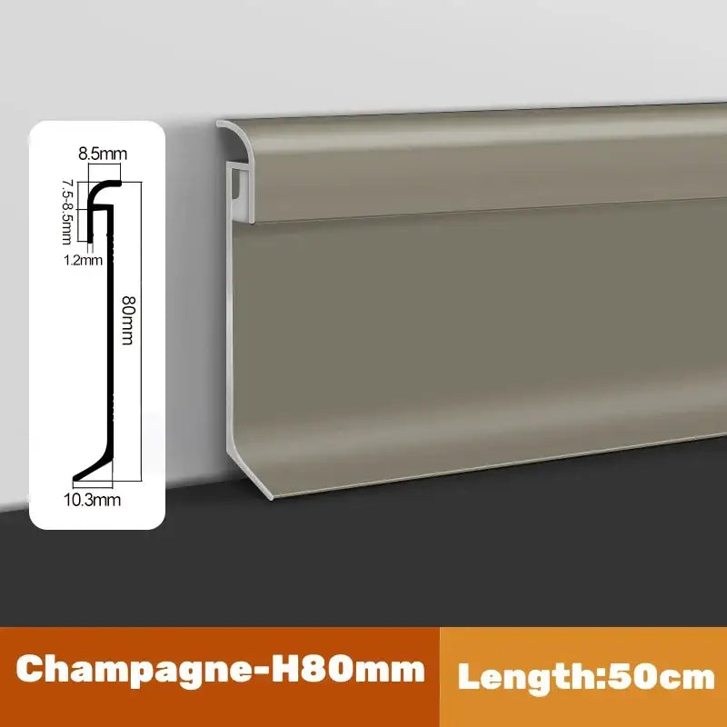 Modern aluminum led skirting line – living room wall decor