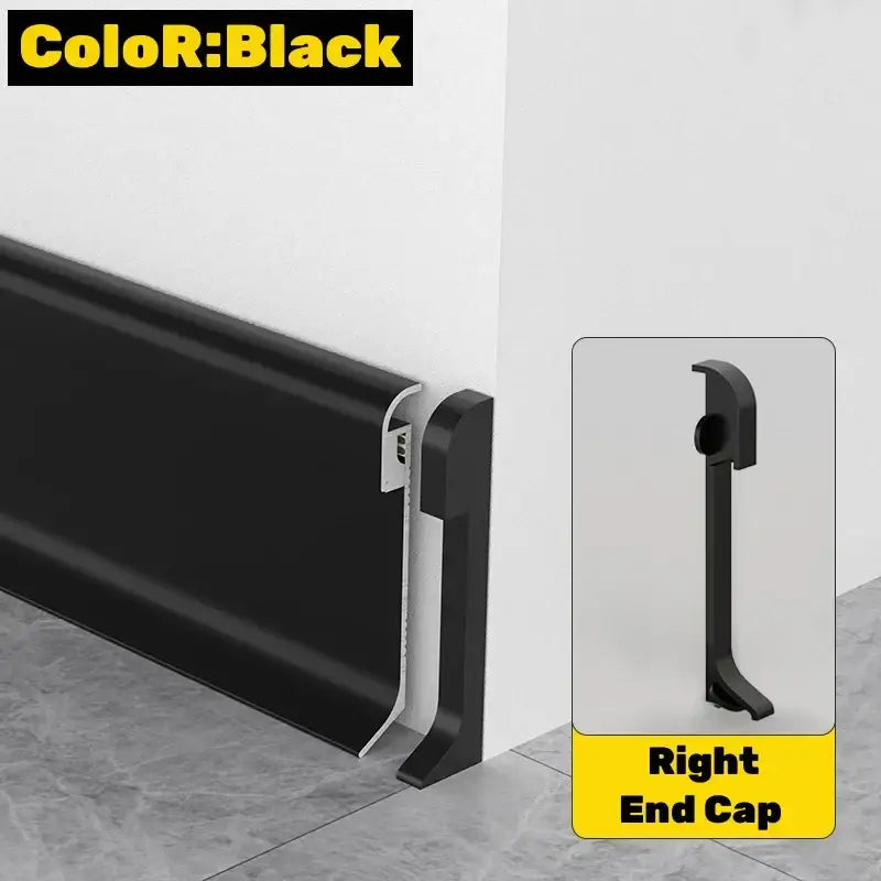 Modern aluminum led skirting line – living room wall decor