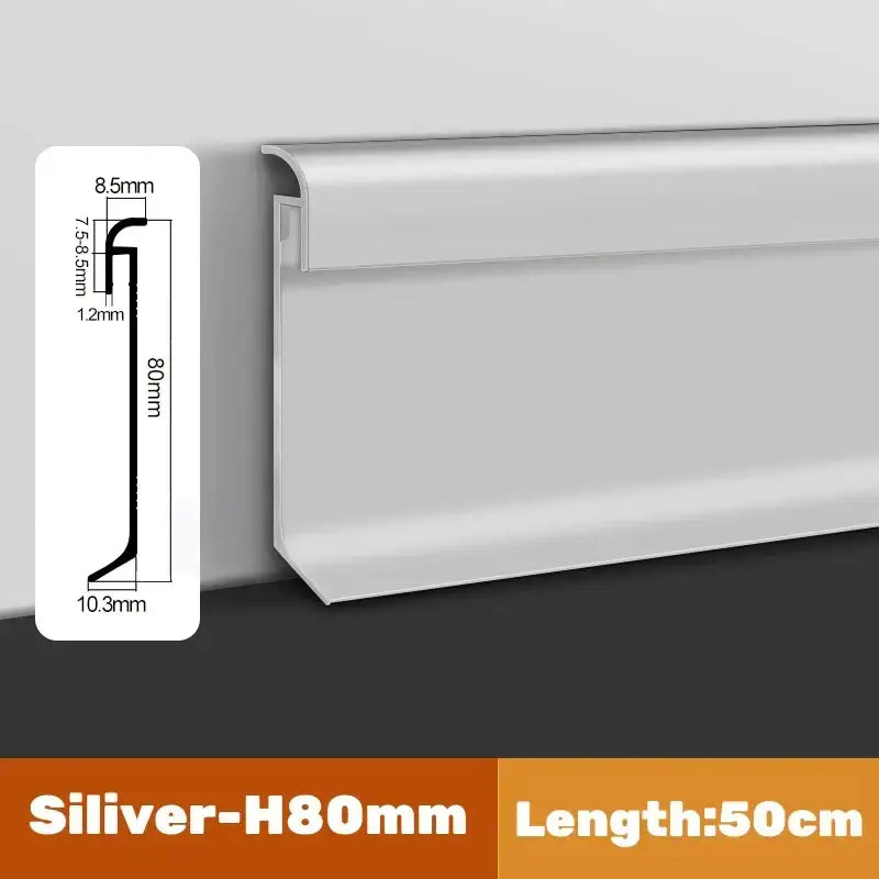 Modern aluminum led skirting line – living room wall decor