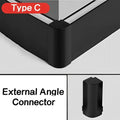 Modern black aluminum led skirting profile living room recessed light
