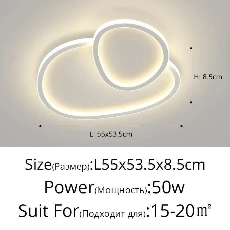 Modern cloud white decorbites led smart chandelier bedroom light