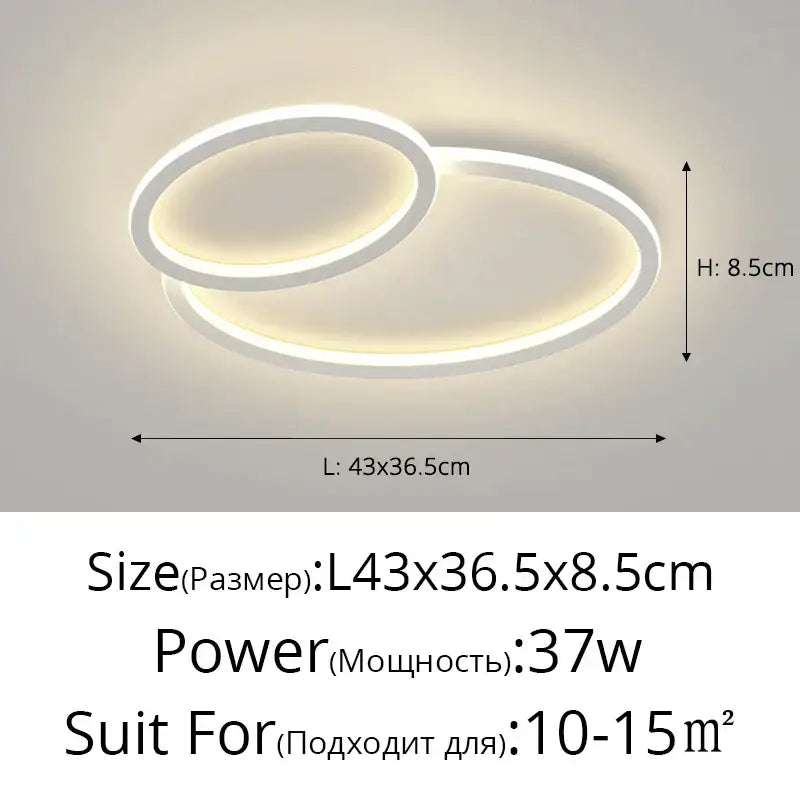 Modern cloud white decorbites led smart chandelier bedroom light