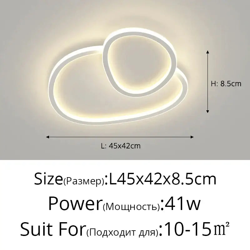Modern cloud white decorbites led smart chandelier bedroom light