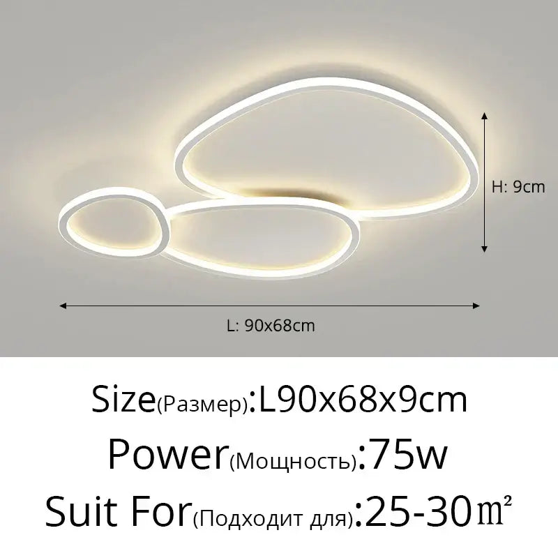 Modern cloud white decorbites led smart chandelier bedroom light