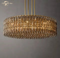 Modern amber led smoke glass chandelier living room pendant light