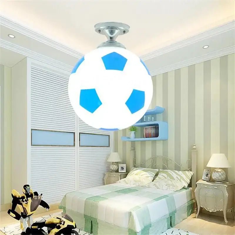 Soccer and basketball chrome ball ceiling light for boys bedroom