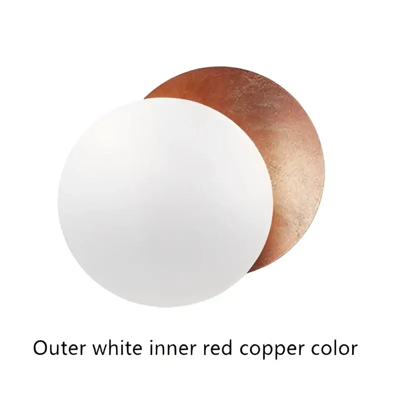 Modern black and gold led solar eclipse wall lamp bedroom sconce