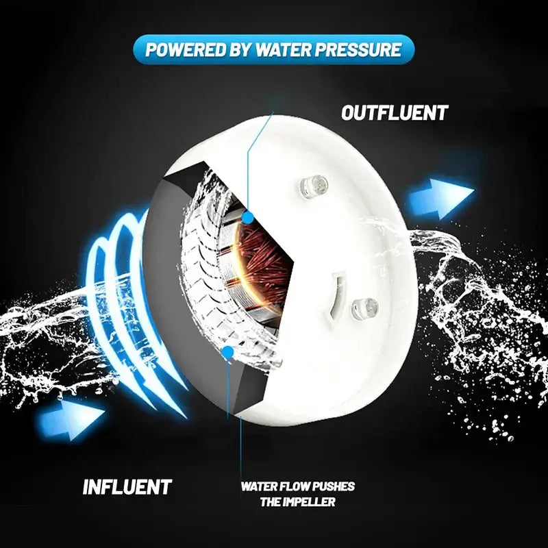 Sleek chrome led spa shower head temperature sensor bathroom filter