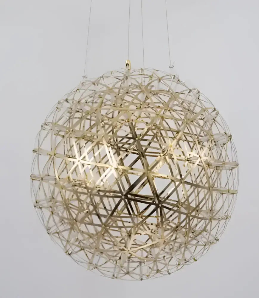 Modern golden led spark ball pendant light for living room