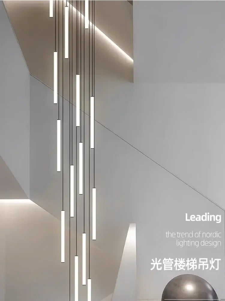 Modern black led spiral ceiling chandelier living room light
