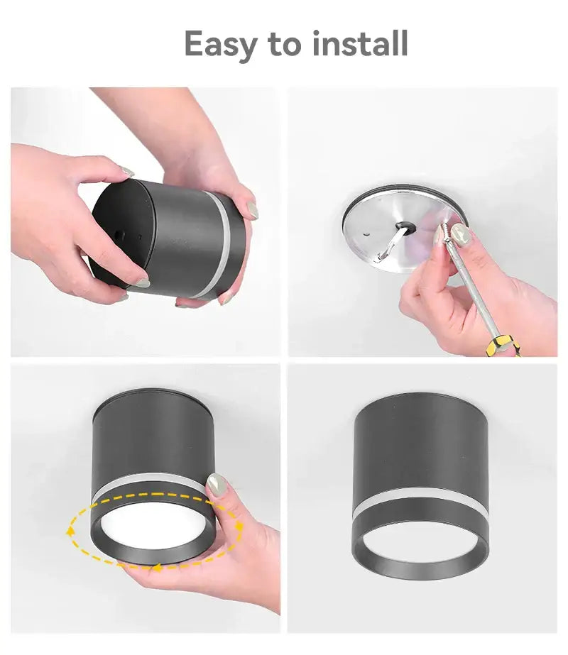 Modern black & white led spot lighting living room downlight