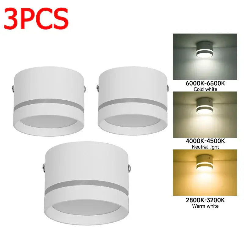 Modern black & white led spot lighting living room downlight