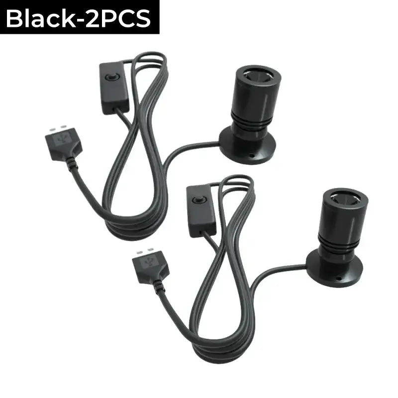 Modern black usb led spotlight showcase and cabinet light
