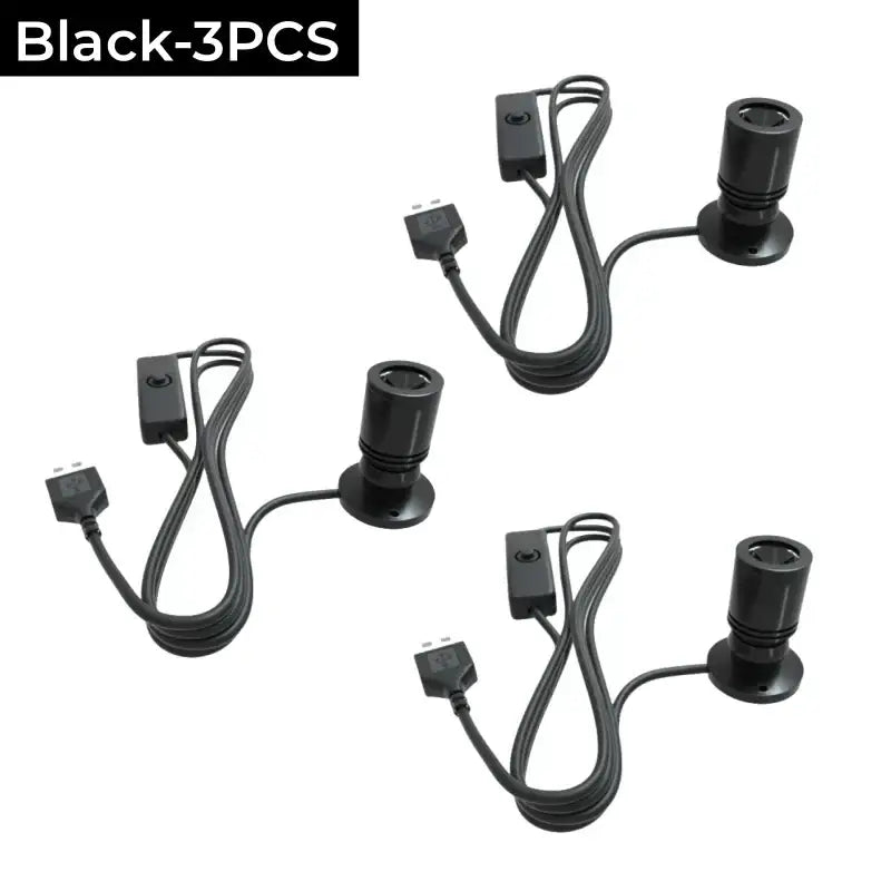 Modern black usb led spotlight showcase and cabinet light