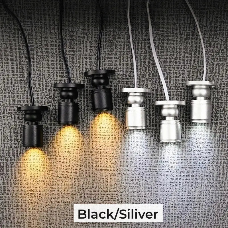 Modern black usb led spotlight showcase and cabinet light