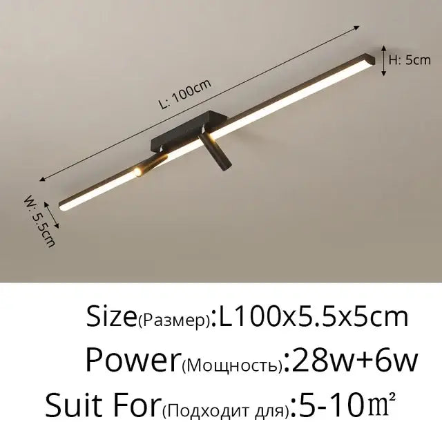 Modern minimalist led spotlight ceiling lamp for living room