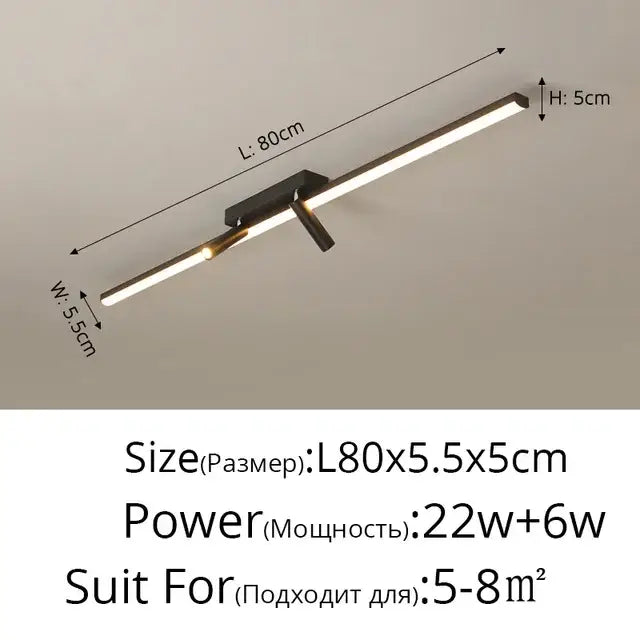 Modern minimalist led spotlight ceiling lamp for living room