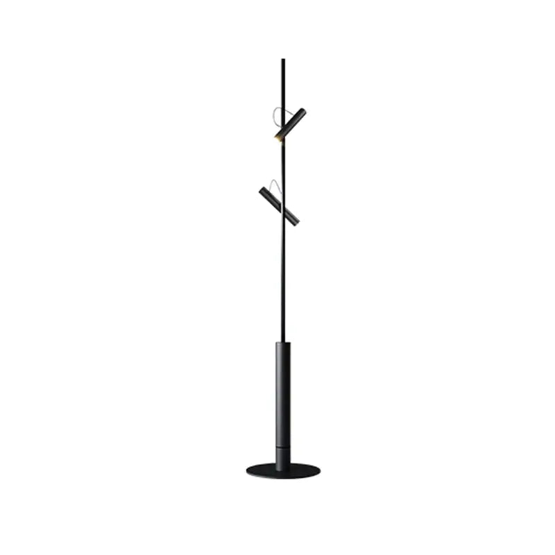 Modern black led spotlight projection floor lamp for living room