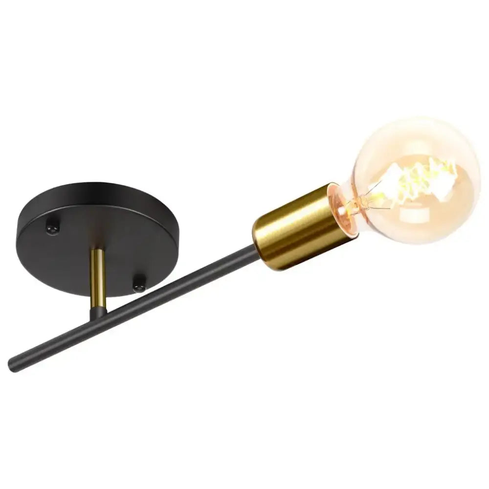 Modern black & brass led sputnik chandelier – living room ceiling light