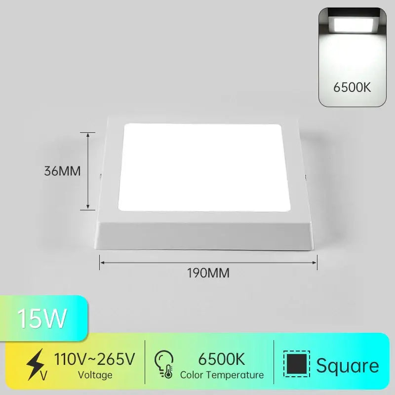 Modern white ultra thin led square ceiling light kitchen fixture