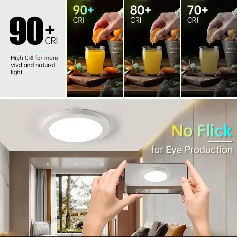 Modern white ultra thin led square ceiling light kitchen fixture