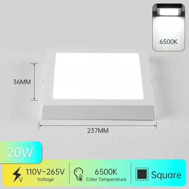 Modern white ultra thin led square ceiling light kitchen fixture
