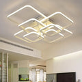 Modern white led square chandelier ceiling light for living room