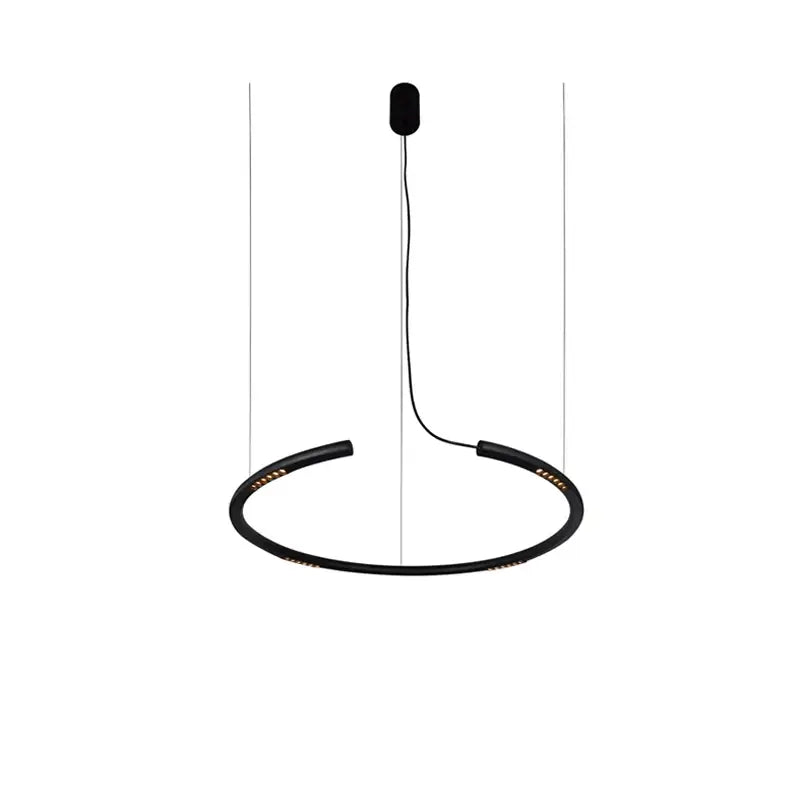 Modern minimalist white & black led square sensor chandelier living room