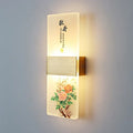 Modern plum blossom led square wall lamp for corridor and hotel