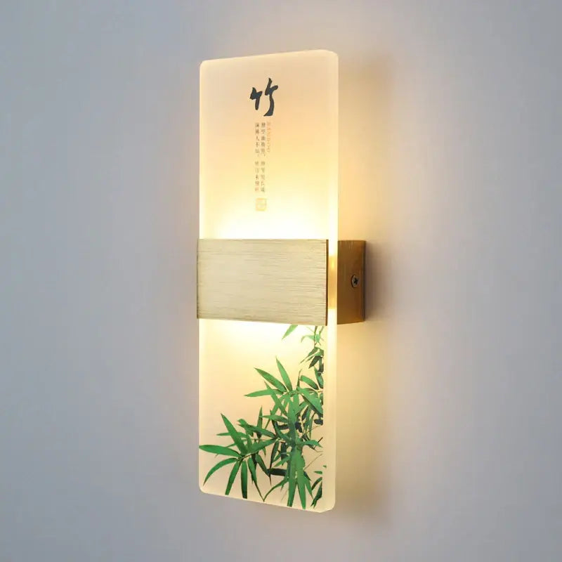 Modern plum blossom led square wall lamp for corridor and hotel
