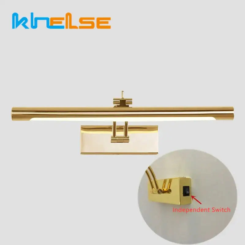 Modern chrome led stainless steel wall lamp bathroom mirror sconce