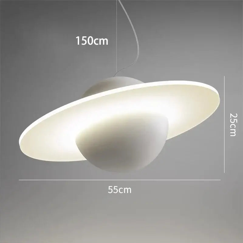 Modern white planetary led staircase chandelier living room pendant