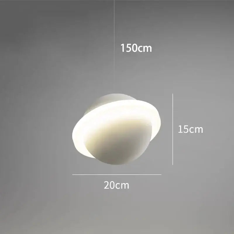 Modern white planetary led staircase chandelier living room pendant